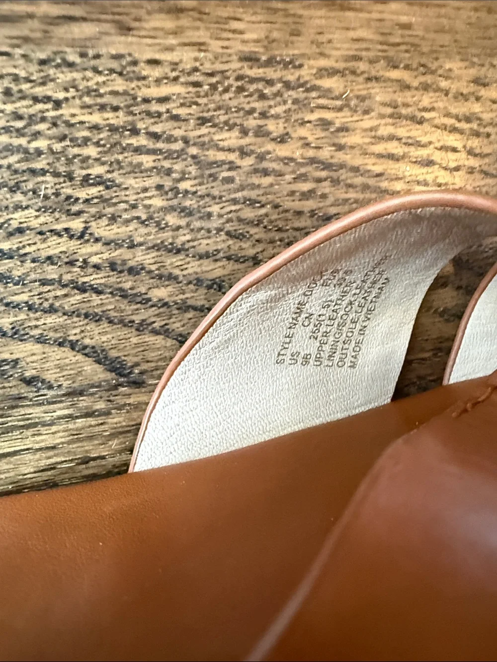 kate spade Cognac Brown Leather Crossover Slide Sandals size 9B